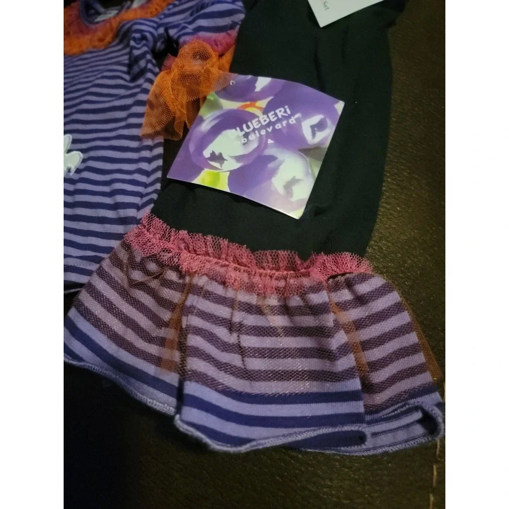 Blueberri boulevard Halloween outfit witch hat ghost size 12 months nwt